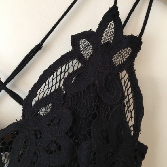 FP Free people Adella Longline Bralette Black - Picture 7 of 7
